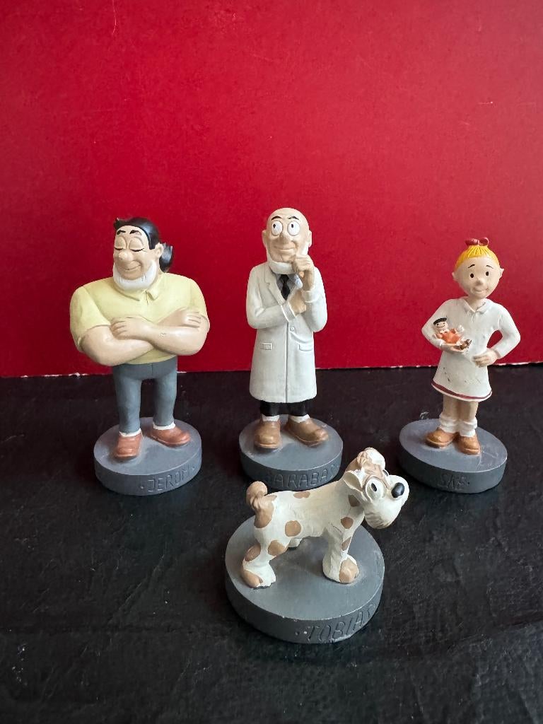 Suske en Wiske Beeldjes (4 stuks), Enlèvement ou Envoi, Bob et Bobette, Comme neuf, Statue ou Figurine