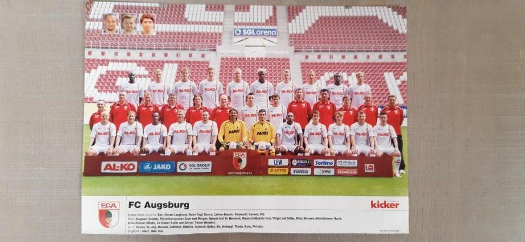 Knipsel FC Augsburg, Envoi, Utilisé, Affiche, Image ou Autocollant