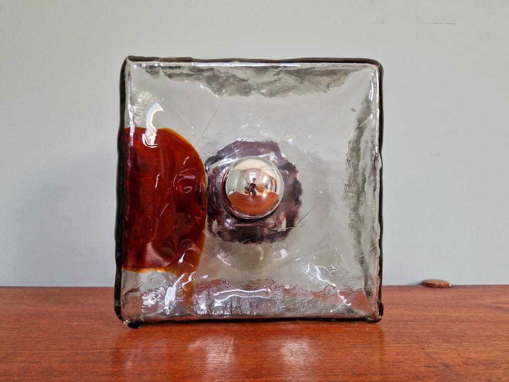 Plafonnier Mazzega en verre de Murano, 1960, Enlèvement ou Envoi