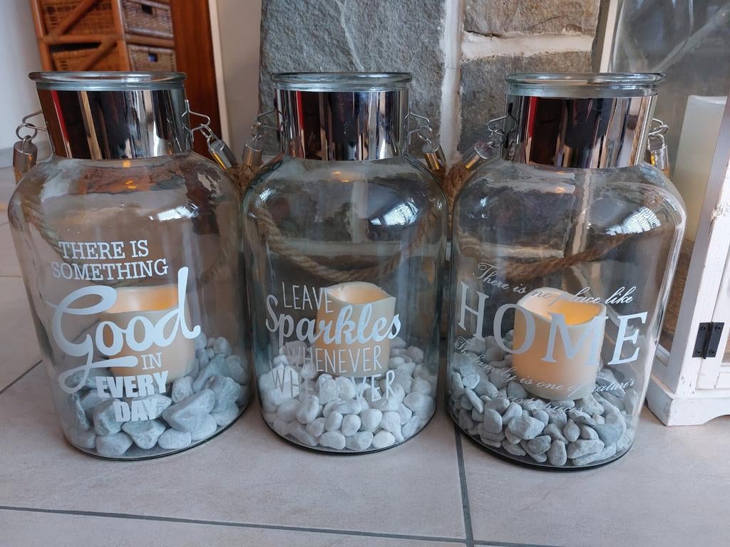 lanternes en verre, Maison & Meubles, Enlèvement