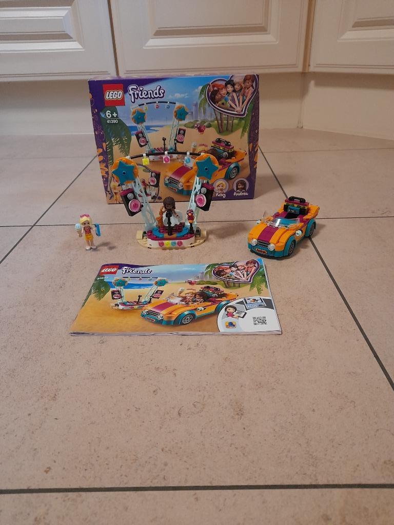 Lego Friends Andrea's Car And Stage - 41390, Kinderen en Baby's, Speelgoed | Duplo en Lego, Zo goed als nieuw, Lego, Complete set