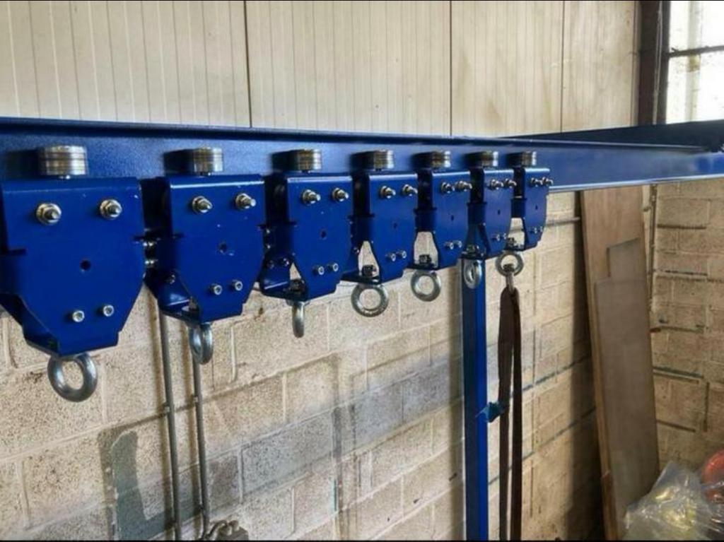 Hangbaan systeem voor afzuigwand verfspuitwand verf spuiten, Ophalen of Verzenden