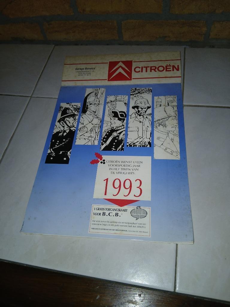 Citroën werkplaatskalender 1993, Collections, Marques & Objets publicitaires, Utilisé, Autres types, Enlèvement ou Envoi