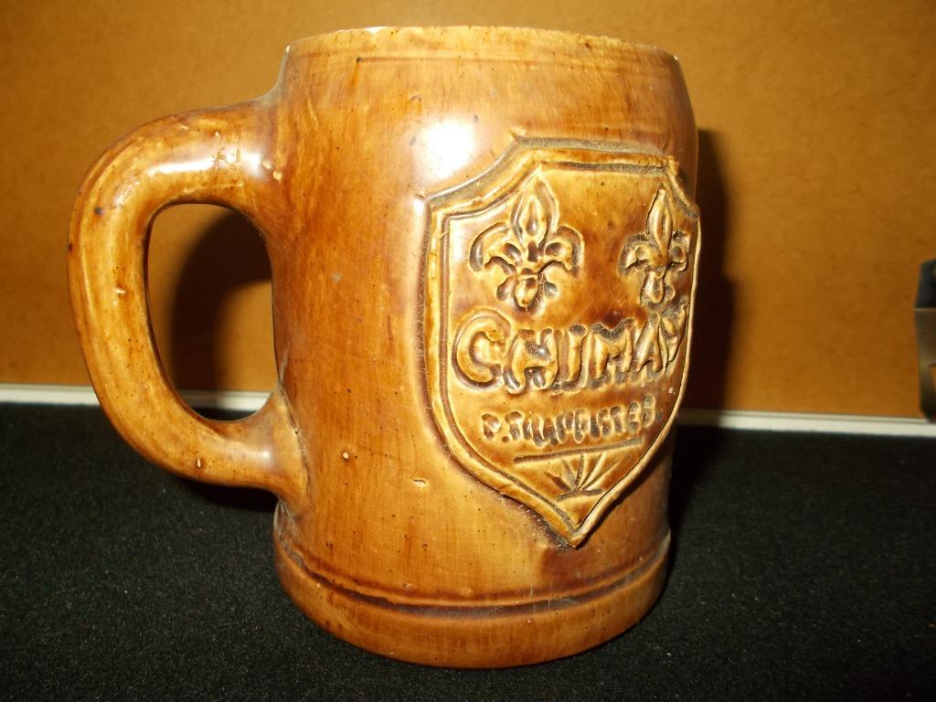 Trappist CHIMAY - aardewerk bierpot 50cl - bruin - 6, Verzamelen, Ophalen of Verzenden, Gebruikt, Pul(len), Overige merken