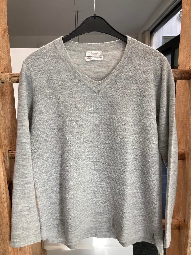 Pull gris Laine mérinos Taille 40, Enlèvement ou Envoi, Comme neuf, Taille 38/40 (M), Gris