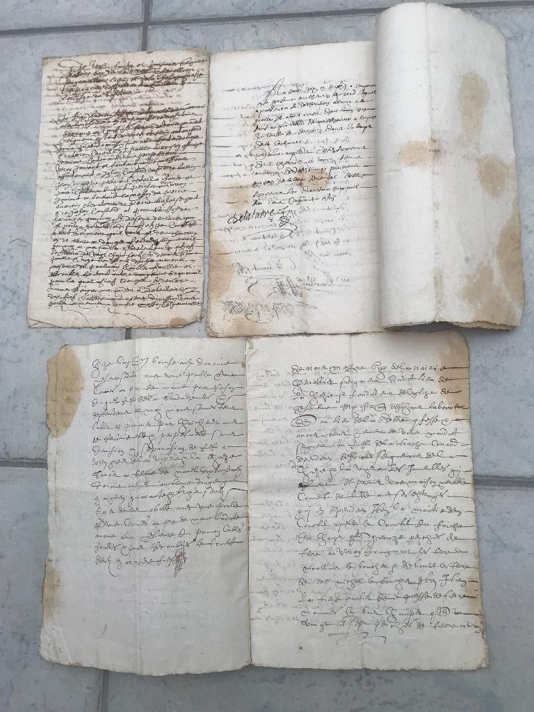 15de -eeuws verkoopovereenkomst van kasteel  in Frankrijk, Ophalen