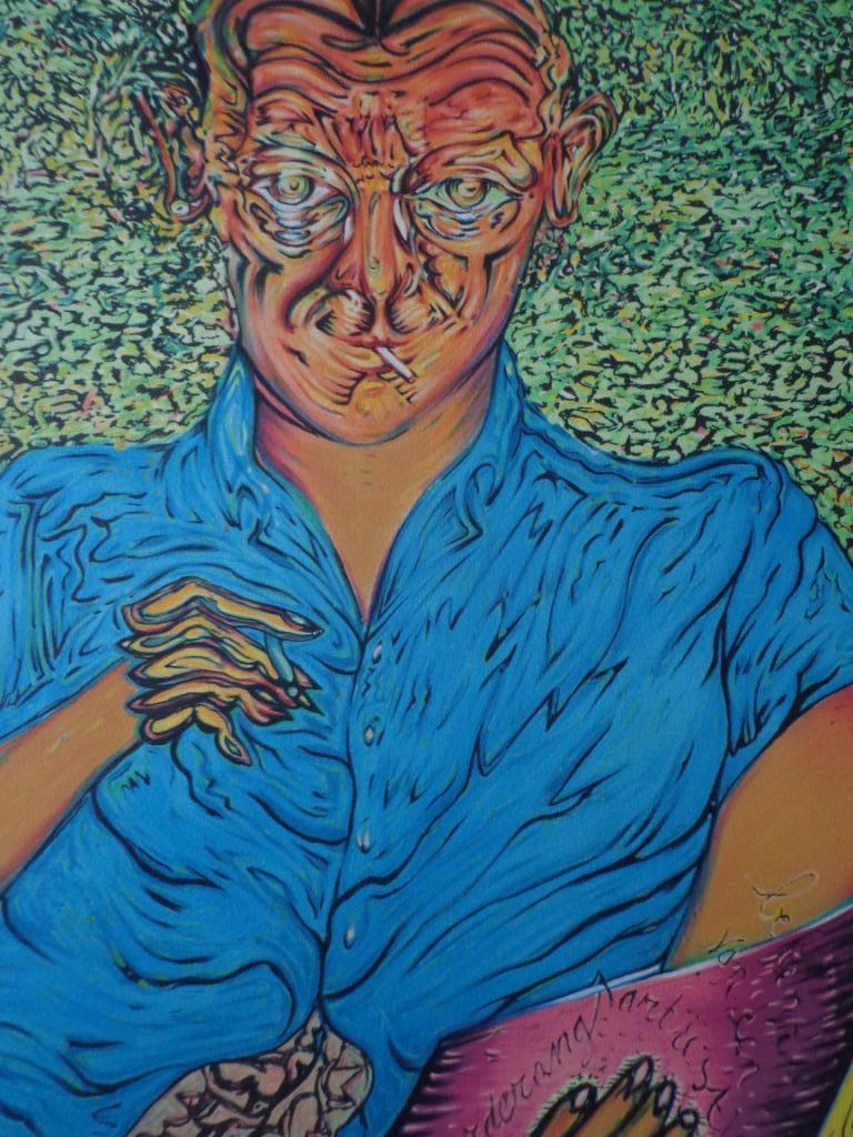 litho Pjeroo Roobjee Bekende van een derderangsartiest, Antiek en Kunst, Kunst | Litho's en Zeefdrukken, Ophalen of Verzenden