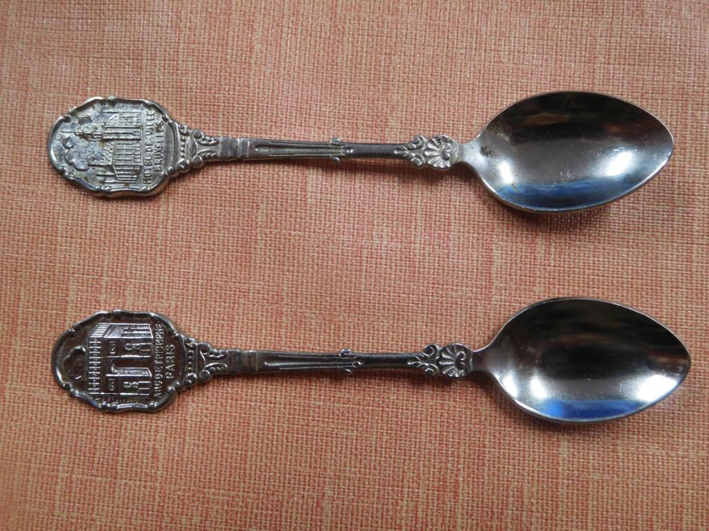 2 verzamellepels, Verzamelen, Gebruikt, Verzilverd, Ophalen of Verzenden, Metaal