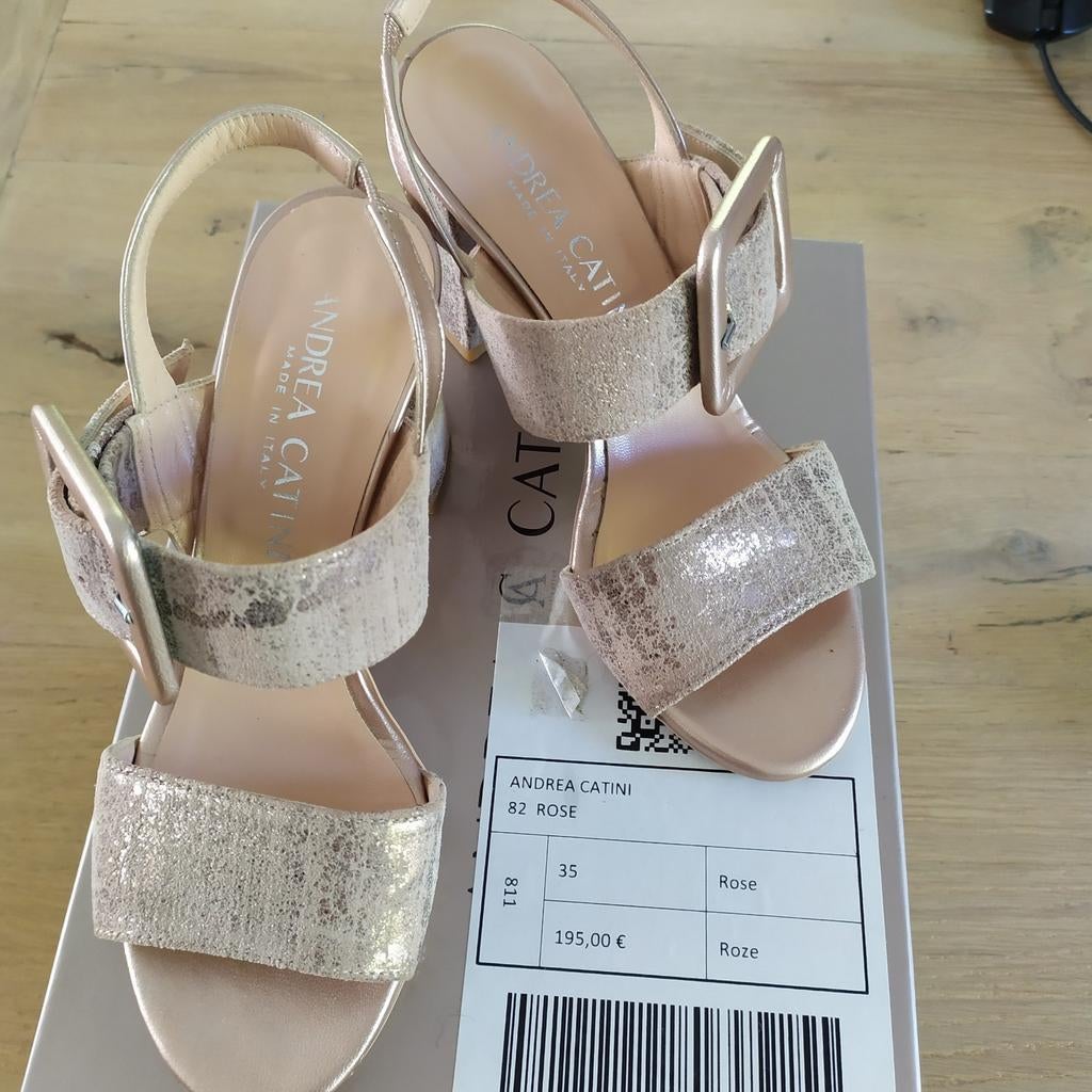 Sandales Andrea Catini 35 Kiss Cannella TBE, Kleding | Dames, ANDREA CATINI, Beige, Ophalen of Verzenden, Schoenen met hoge hakken