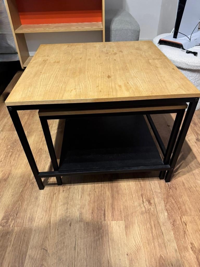 Double table basse de salon Maison du Monde, Maison & Meubles, Tables | Tables de salon, Enlèvement, Comme neuf, Autres matériaux