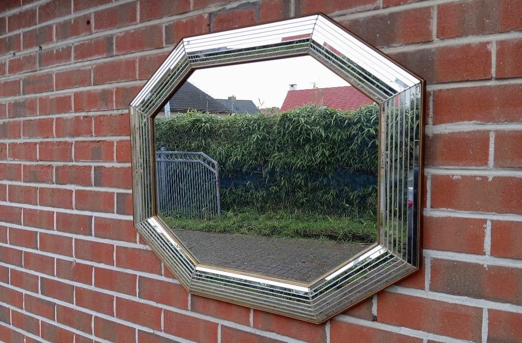 Miroir octogonal JAN DEKNUDT HOLLYWOOD REGENCY, Moins de 100 cm, Comme neuf, Enlèvement, 50 à 75 cm