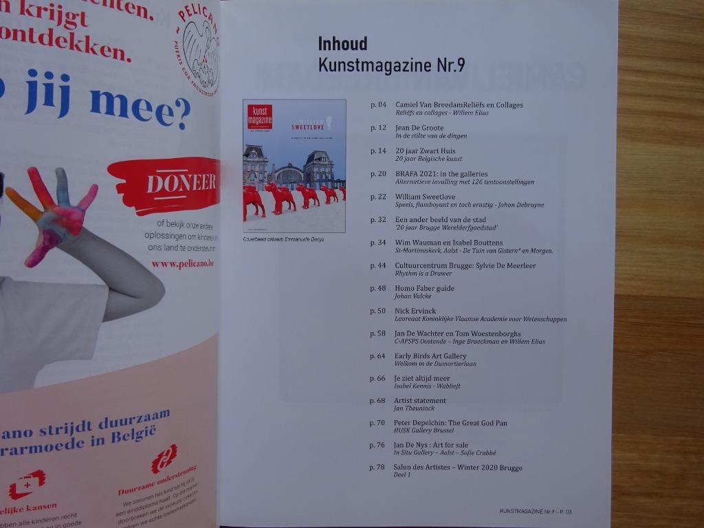 William Sweetlove in Kunstmagazine nr 9- 2021  **signed**, Ophalen of Verzenden, Zo goed als nieuw