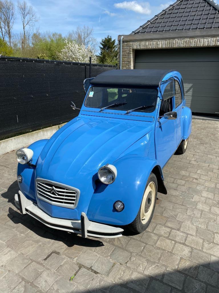 2cv citroen, Auto's, Voorwielaandrijving, Zwart, Blauw, Handgeschakeld