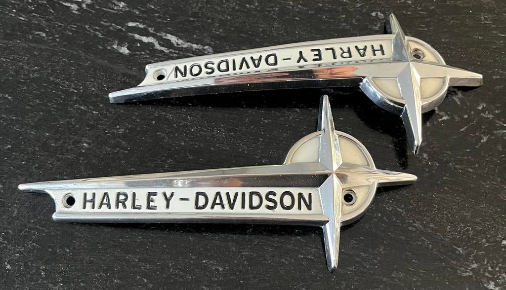 Harley davidson panhead tankemblemen, Verzenden, Zo goed als nieuw