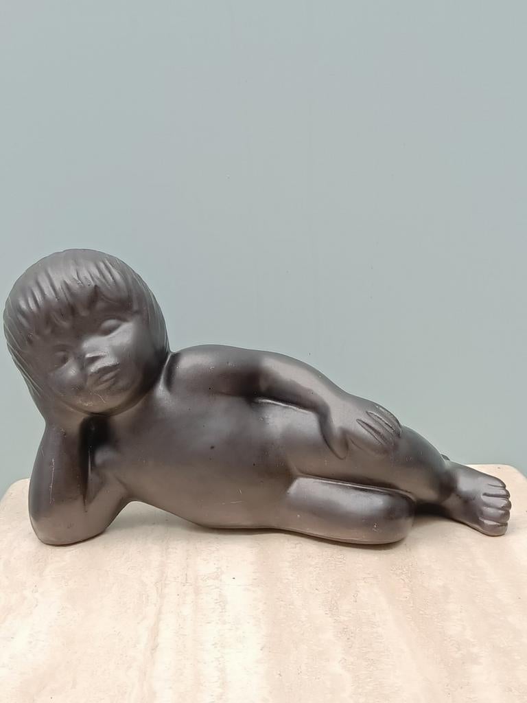 Vintage beeld "Naakt jonge" Emiel Laskaris, Ophalen of Verzenden