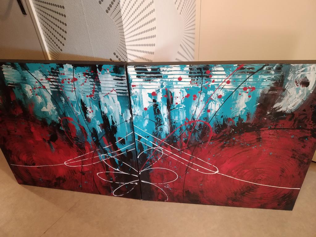 GRANDE TOILE double rouge/bleu, Ophalen, Zo goed als nieuw