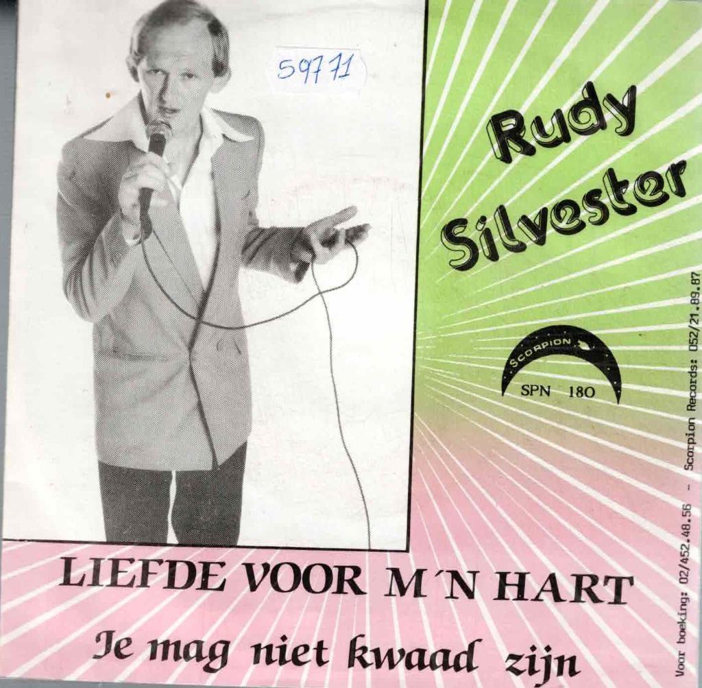 Vinyl, 7"   -   Rudy Silvester – Liefde Voor M'n Hart, Cd's en Dvd's, Vinyl | Overige Vinyl, Overige formaten, Ophalen of Verzenden