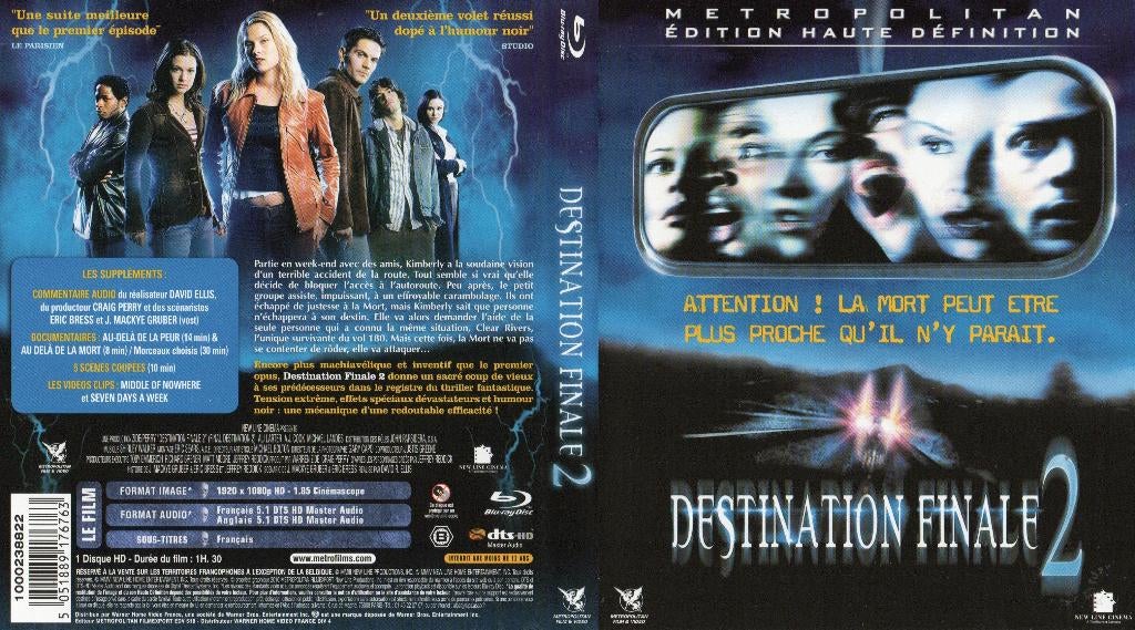 destination finale 2 (final destination 2) (blu-ray) neuf, Ophalen of Verzenden, Zo goed als nieuw, Horror