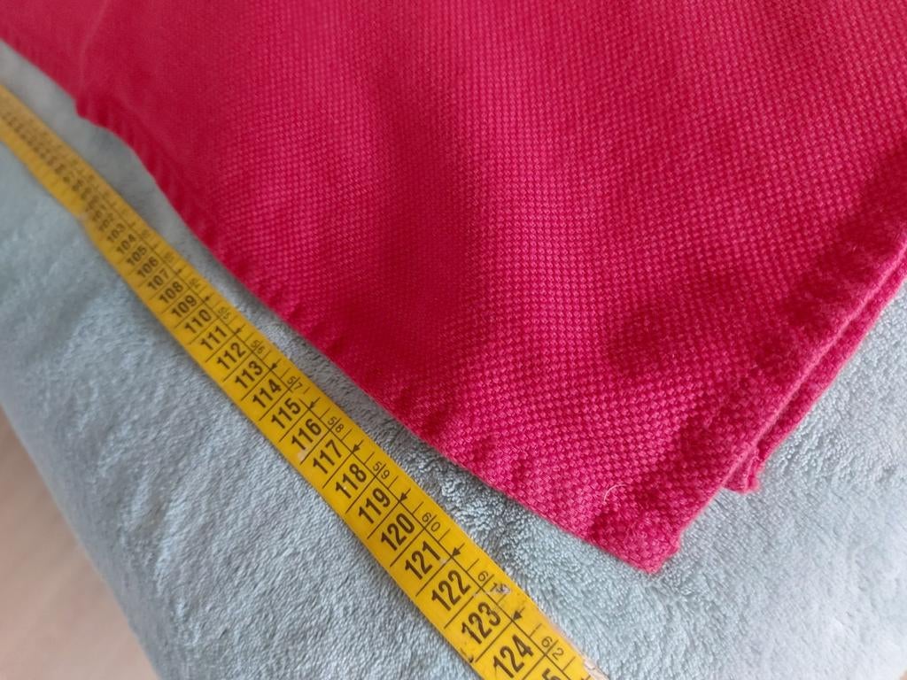 Donkerrood katoenen tafellaken 125cmx225cm, Huis en Inrichting, Tafelkleden, Ophalen of Verzenden, Zo goed als nieuw