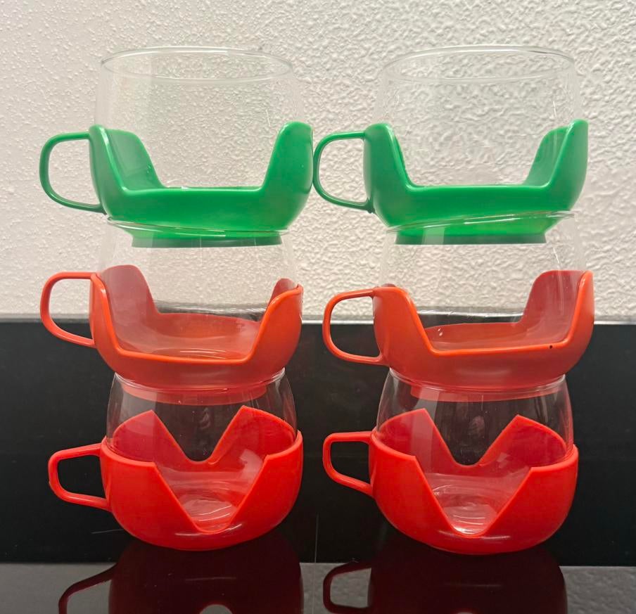 Tasses en verre vintage, Enlèvement ou Envoi, Utilisé