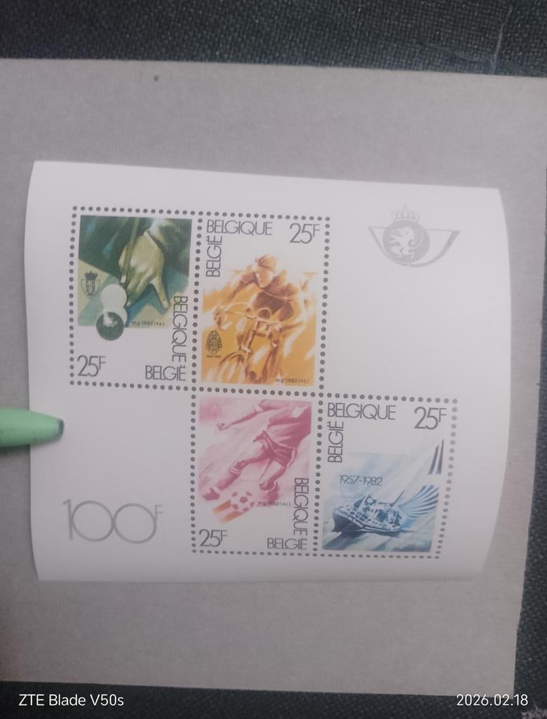 Postzegels Billard diverse Belgien, Ophalen of Verzenden