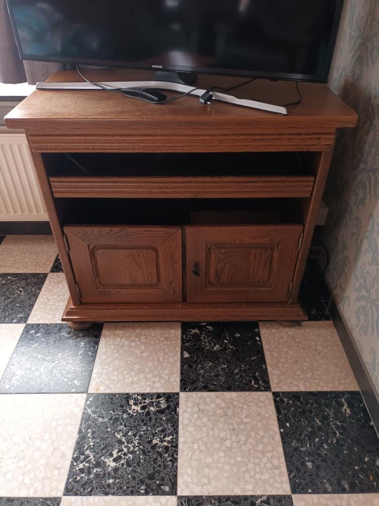 TV-meubel, Ophalen, Gebruikt, Rustiek, Eikenhout
