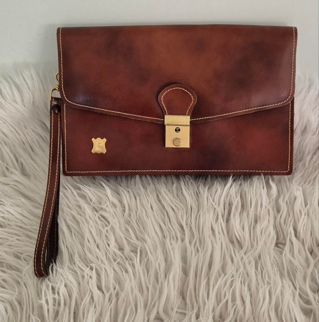Vintage Pierre Cardin leren polstas/Clutch, Ophalen