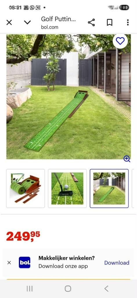 Indoor golfset, Kinderen en Baby's, Speelgoed | Houten speelgoed, Ophalen, Nieuw, Overige typen