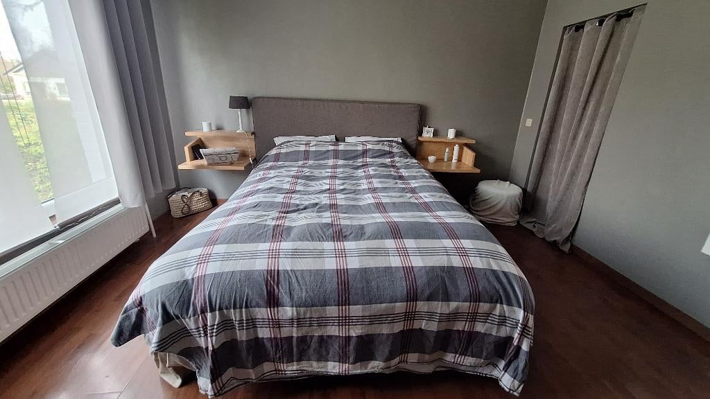 bed - nachtkastjes, Ophalen, Gebruikt, 210 cm, Tweepersoons