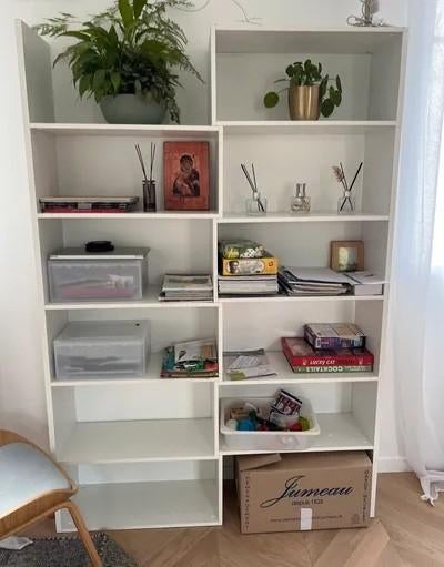 Modulaire boekenkast met wit design, Ophalen