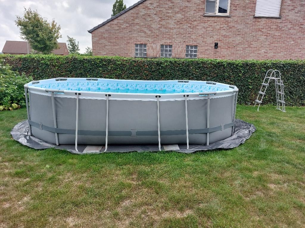 Zwembad Bestway Power Steel 4,88 x 3,05, Jardin & Terrasse, Piscines, 300 cm ou plus, Enlèvement, Utilisé, 80 à 120 cm