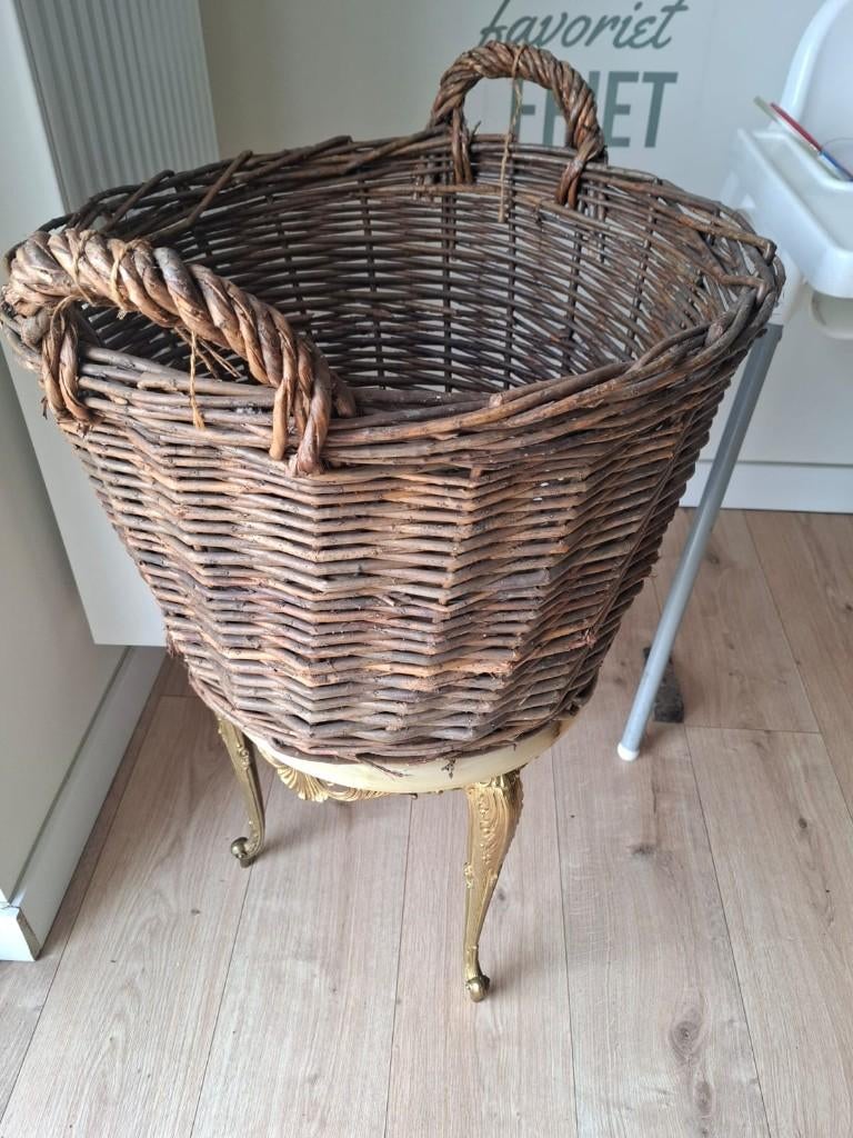 Rieten manden, Huis en Inrichting, Woonaccessoires | Schalen en Manden, Ophalen, Gebruikt