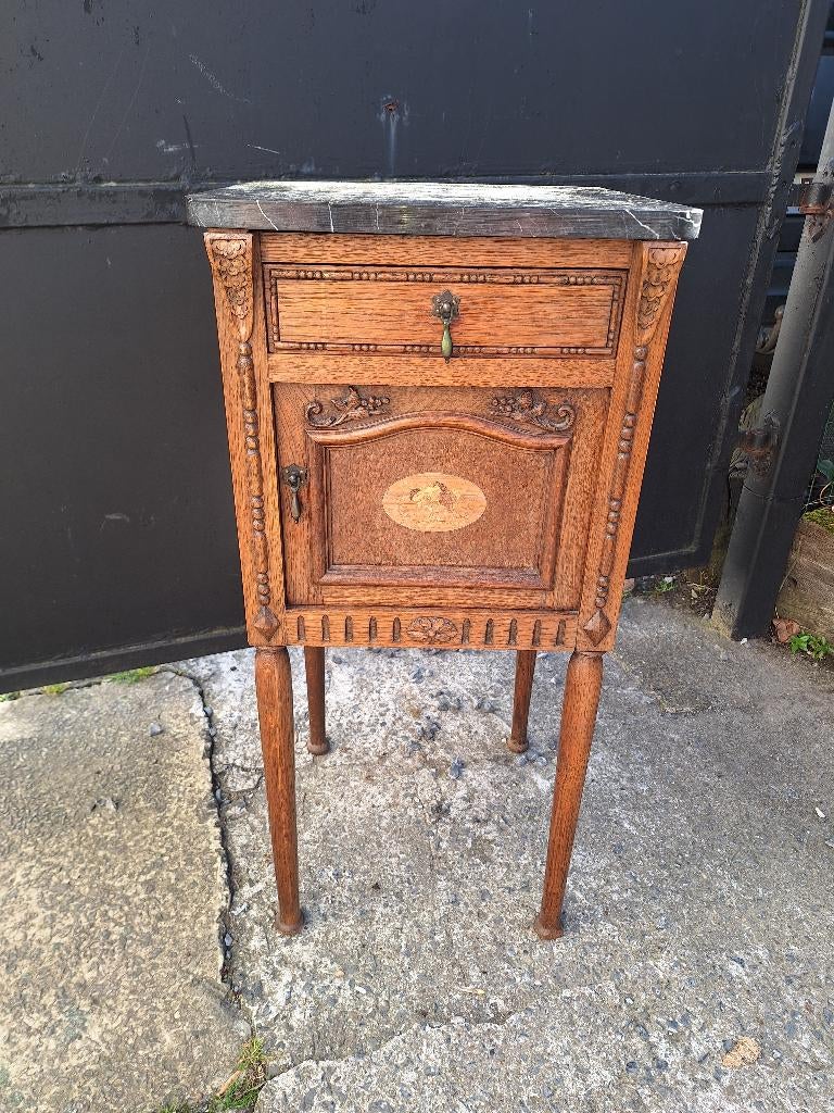 Meuble de chevet avec caisson en faïence pot de chambre, Enlèvement, Comme neuf