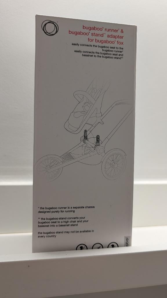 Bugaboo Fox adapter voor Bugaboo stand en Bugaboo Runner, Kinderen en Baby's, Buggy's, Nieuw, Ophalen