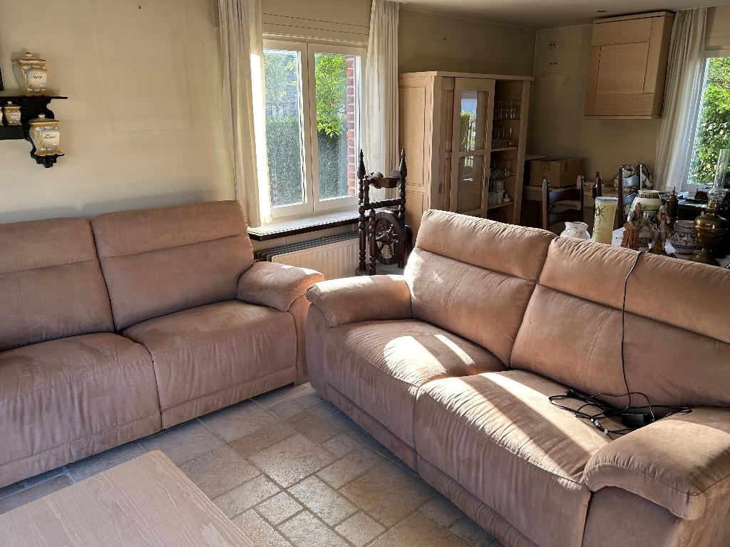 sofa - 2 zits (2x identieke 2 zits), Huis en Inrichting, Zetels | Zetels, Ophalen, Kunststof, Klassiek, 75 tot 100 cm