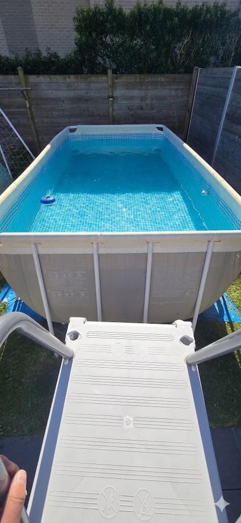 Intex zwembad, Tuin en Terras, Gebruikt, 200 tot 300 cm, 400 cm of meer, Rechthoekig