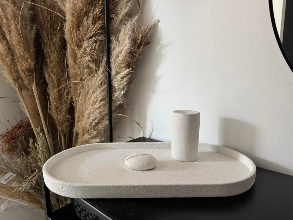 Doopsuiker tray met vaasje en kaarthouder, Enfants & Bébés, Cadeaux d'accouchement & Assiettes de naissance, Enlèvement, Comme neuf