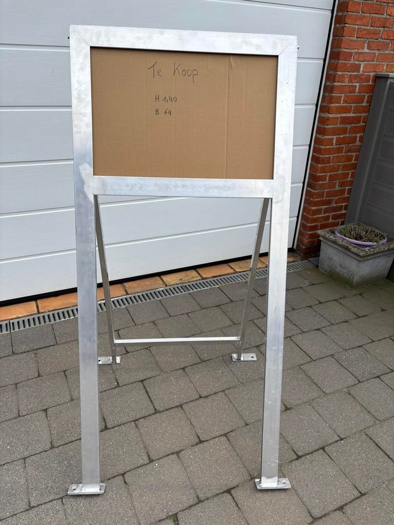 Reclamebord aluminium, Doe-het-zelf en Bouw, Steigers, Ophalen, Zo goed als nieuw