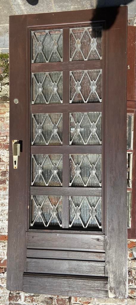 Porte d'entrée, Bricolage & Construction, Enlèvement, Bois, 200 à 215 cm, Utilisé