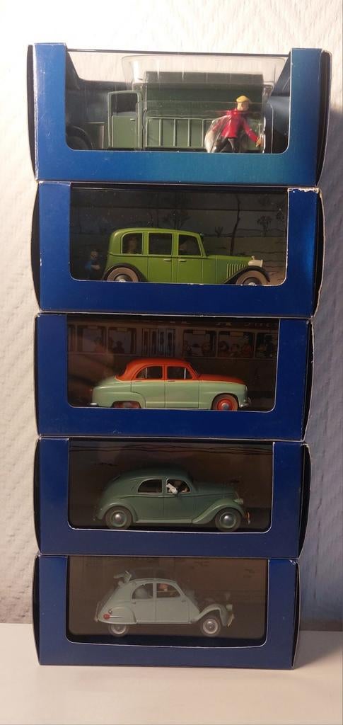 5 voitures TINTIN Atlas vertes 1/43. Offre, Enlèvement, Tintin, Comme neuf, Statue ou Figurine