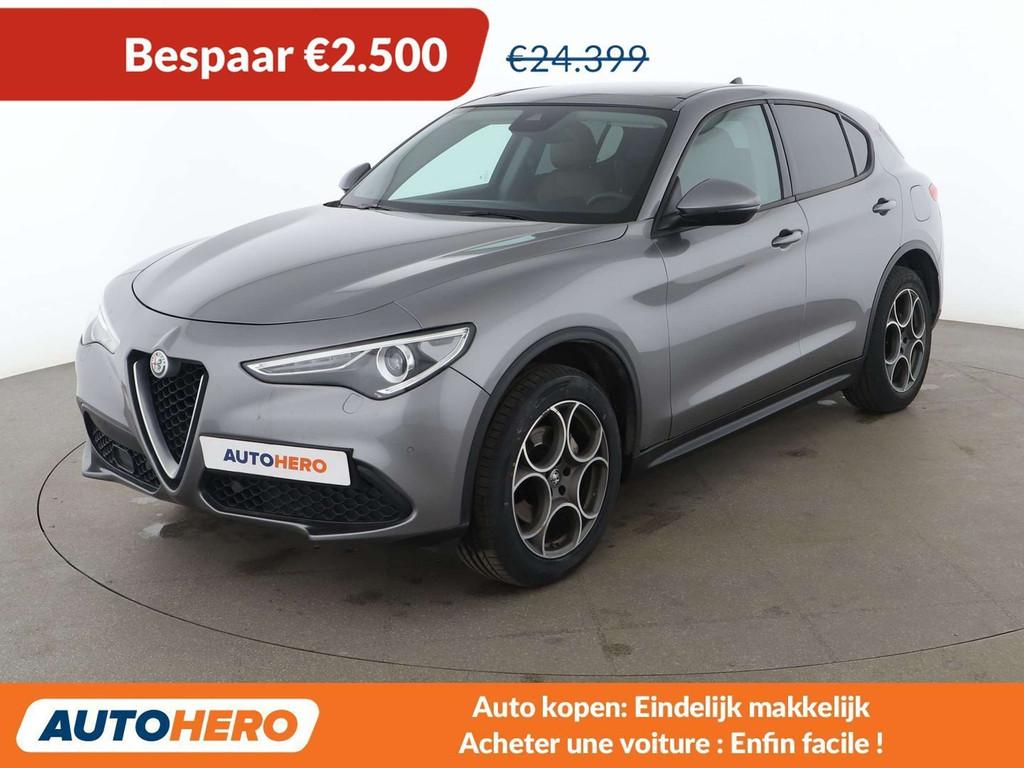 Alfa Romeo Stelvio 2.0 Turbo Super Q4 (bj 2019, automaat), Auto's, Alfa Romeo, Automaat, 161 g/km, 5 zetels, Zilver of Grijs