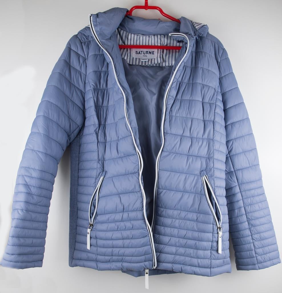 jas saturne de paris, Kleding | Dames, Jassen | Winter, Saturne, Ophalen of Verzenden, Maat 38/40 (M), Blauw