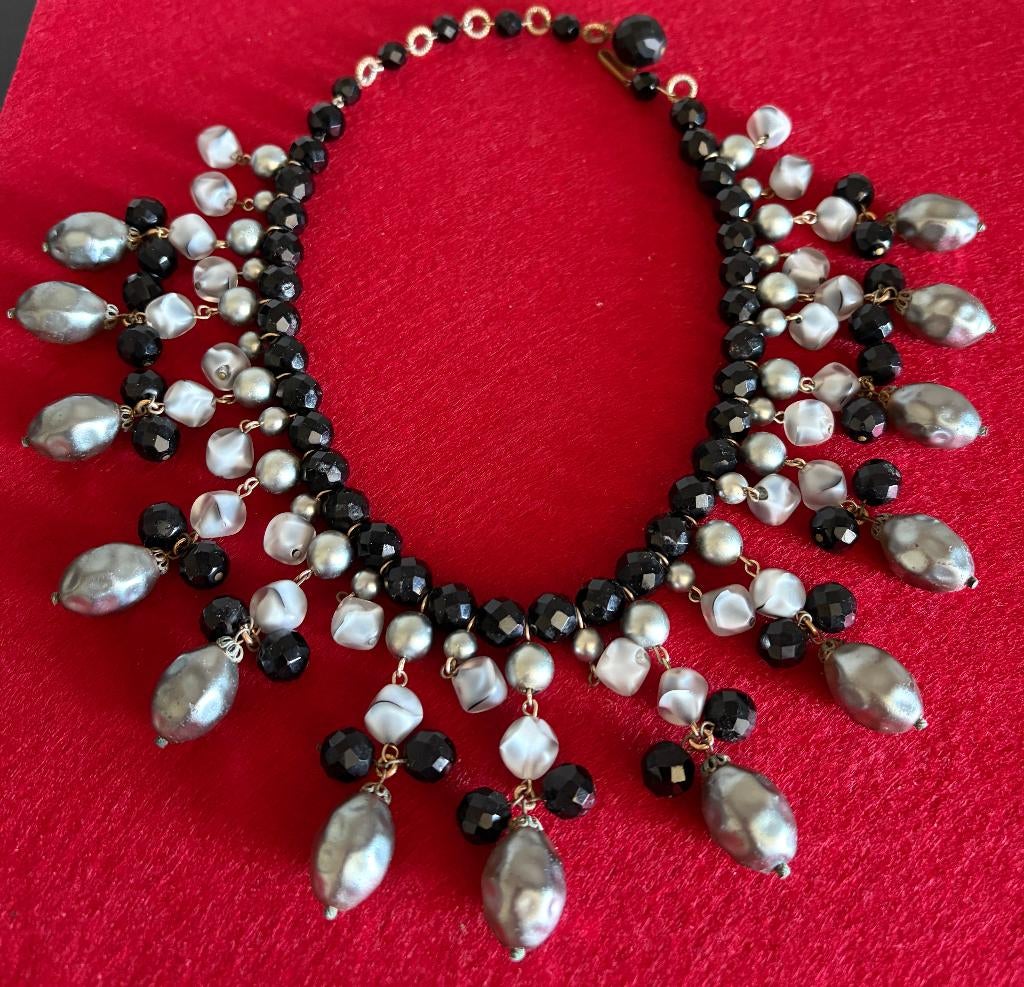 Vintage halsketting uit de jaren 80 - Mode-sieraden, Handtassen en Accessoires, Antieke sieraden, Ophalen of Verzenden, Overige materialen