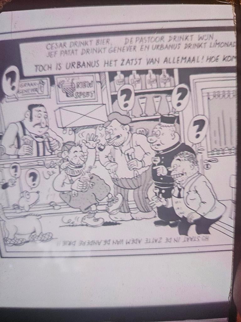 2 orginele tekeningen Urbanus ingekaderd, Enlèvement