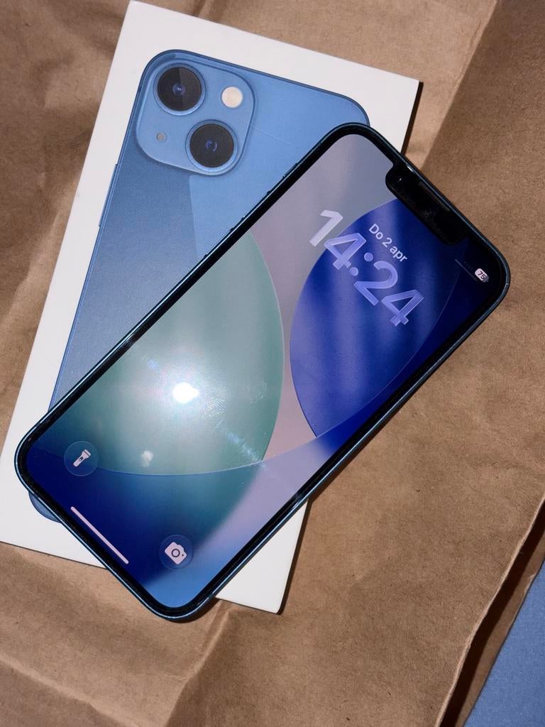 IPhone 13 Mini Bleu 128GB, Telecommunicatie, Mobiele telefoons | Apple iPhone, Ophalen, 94 %, 128 GB, Blauw