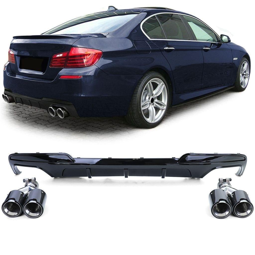Uitlaat Carbon Diffuser Glans BMW 5-Serie F10 F11 M Pakket, Verzenden