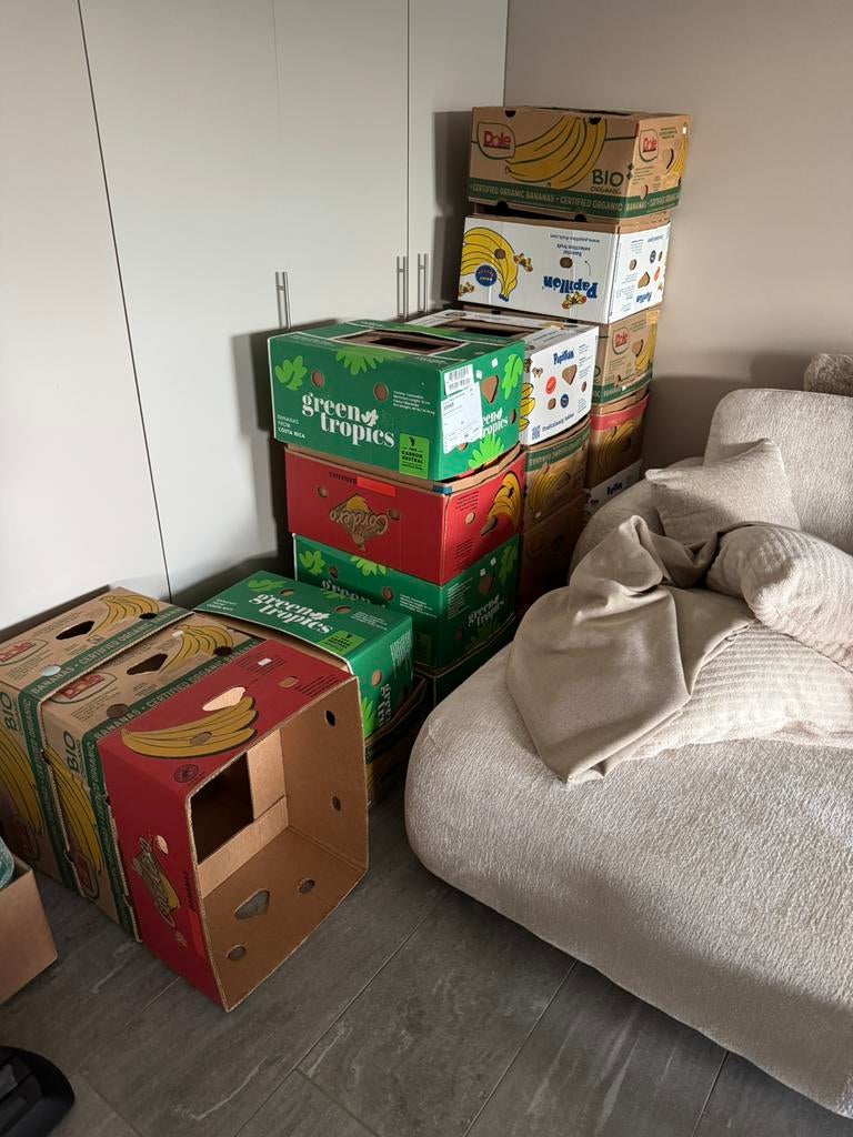 Bananendozen, Ophalen, Zo goed als nieuw