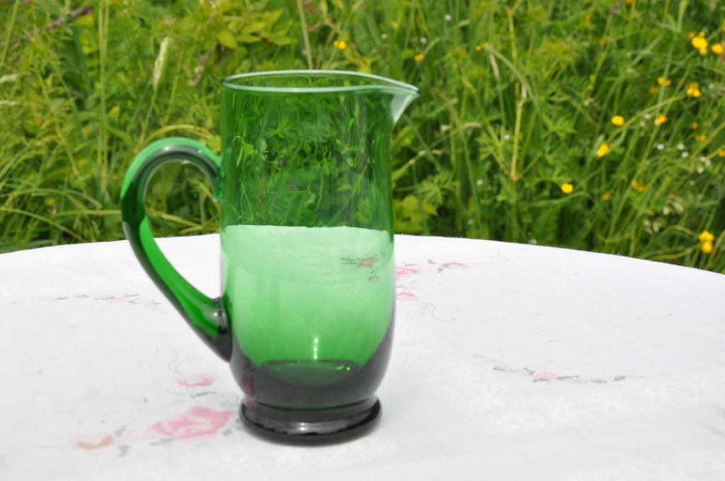 pichet en verre vert, Antiquités & Art, Enlèvement ou Envoi