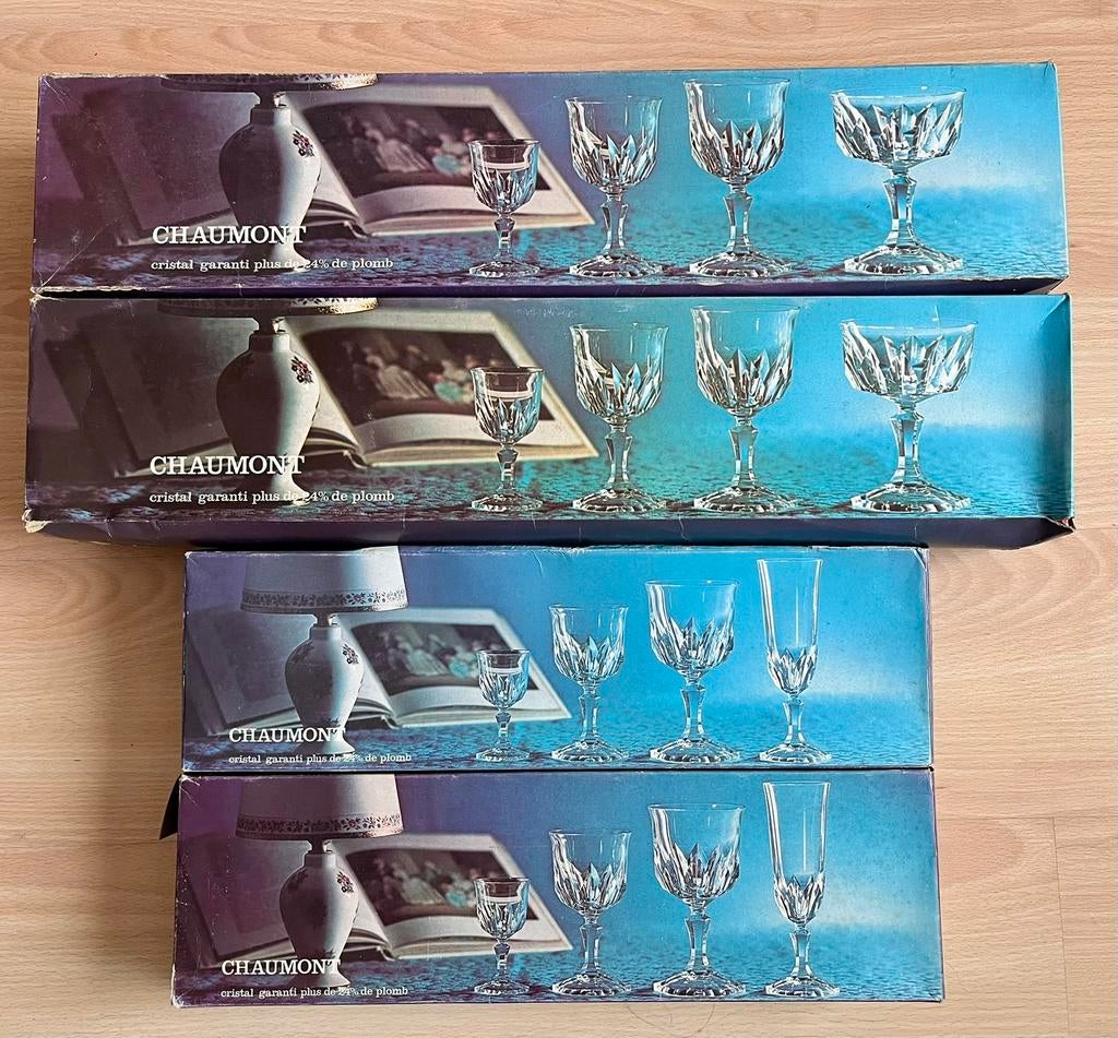 Verres en cristal de Chaumont, Enlèvement ou Envoi, Comme neuf