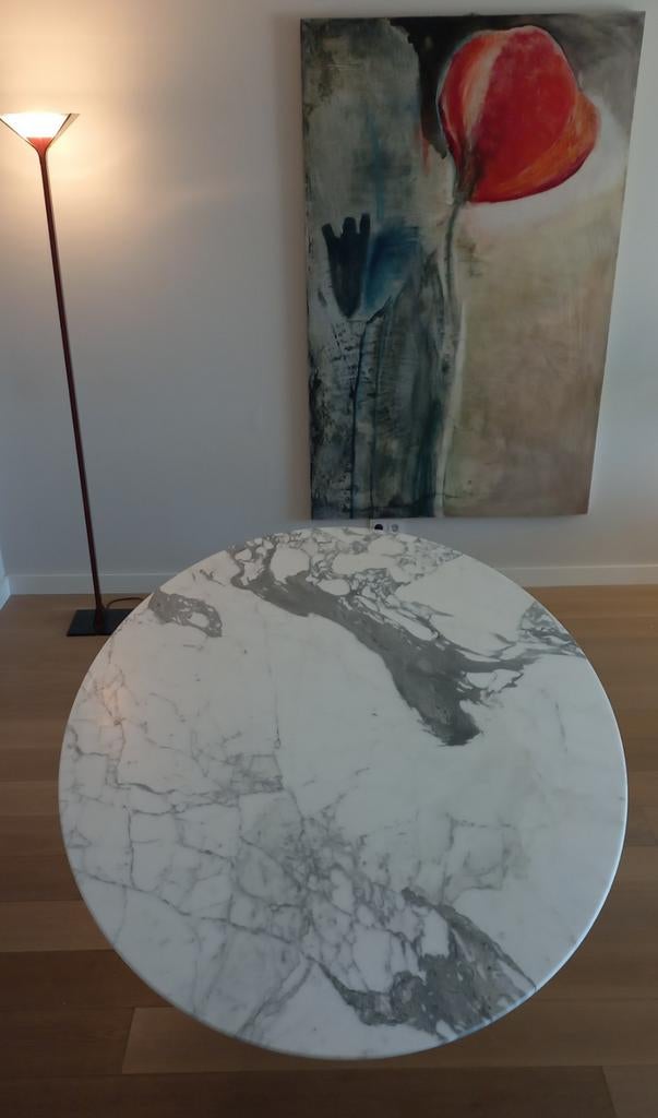 Tables de café en tulipe du milieu du siècle Scarpa Bellini, Enlèvement ou Envoi, Comme neuf, Rond